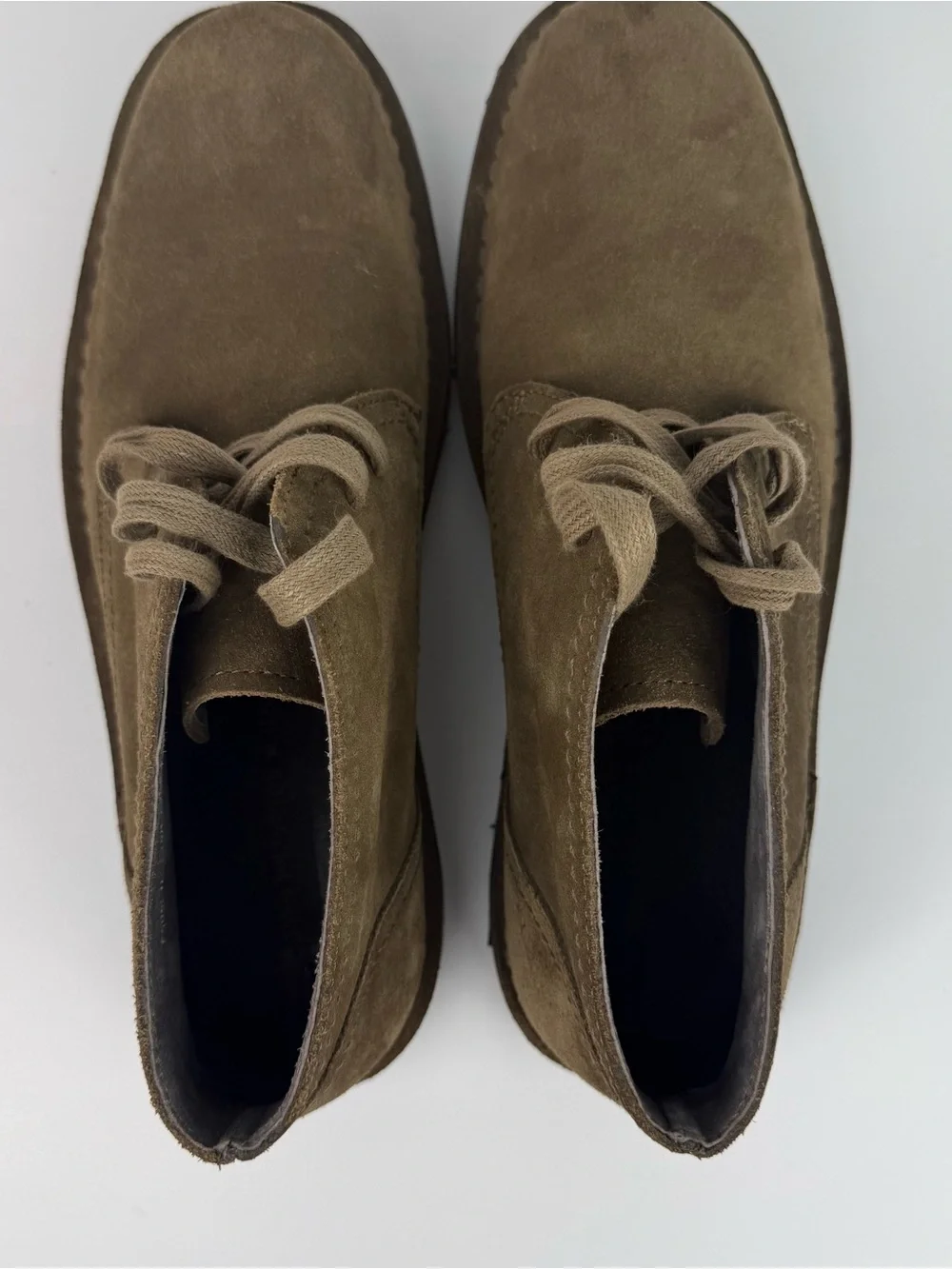 John Varvatos Chukka Ankle Boots Mens Olive/Tan Suede Lace Up Ankle Size 9M